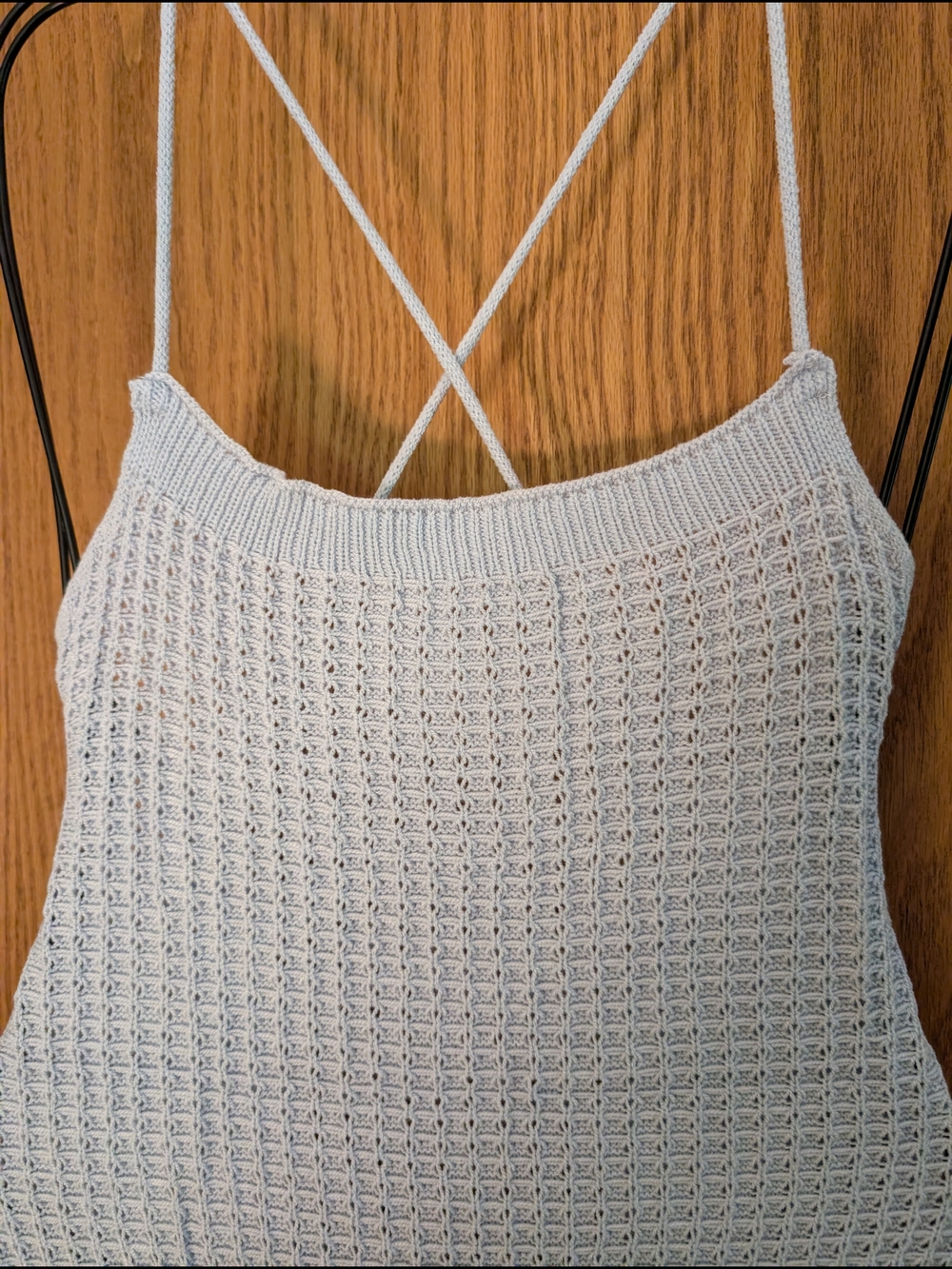 SHEIN Light Gray Knit Halter Maxi with Crisscross Back & Slit To Upper Thigh